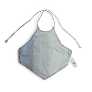 Light Blue Denim Halter Top